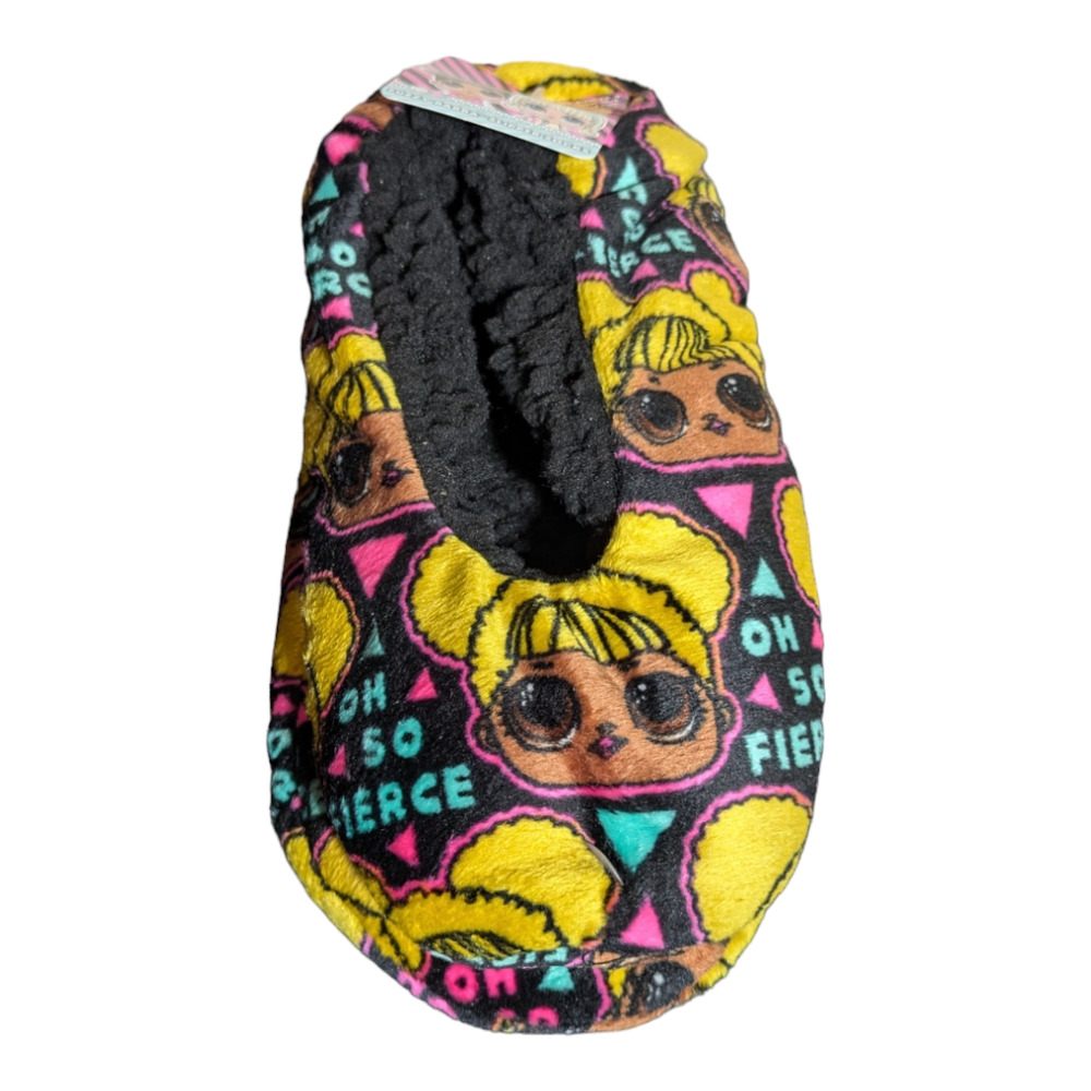 LOL Surprise - Slippers - Fuzzy Inside-Anti Slip Grips - Shoe Size 13-4 -M/L NWT